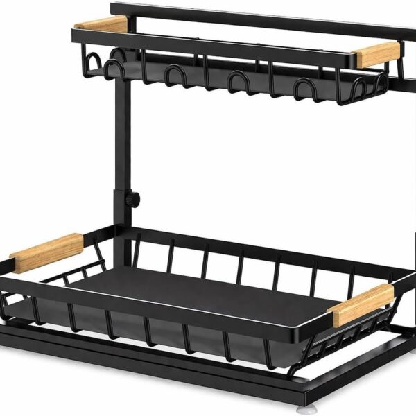 L-Shaped 2-Tier Under-Sink Organizer