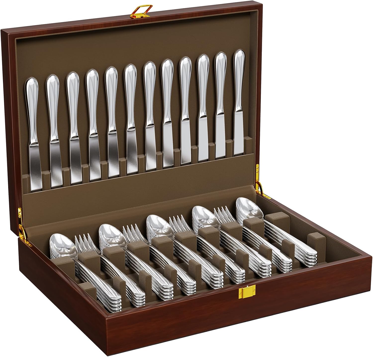 Walnut Wood Cutlery Organizer
