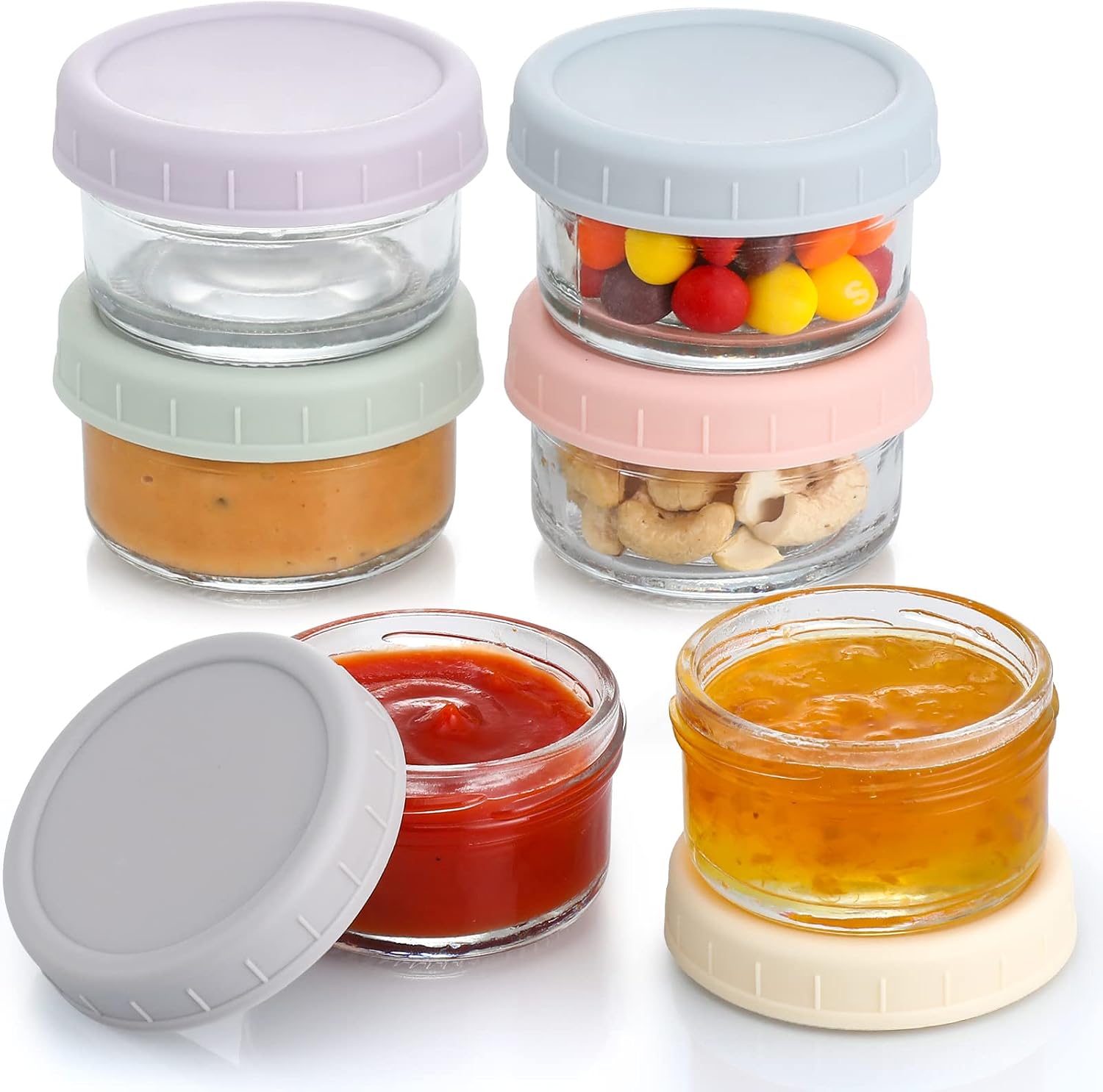 6-Piece Glass Salad Dressing Dispenser Set