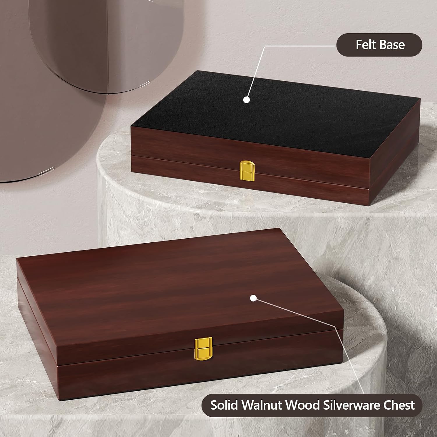 Walnut Wood Cutlery Organizer - Image 2