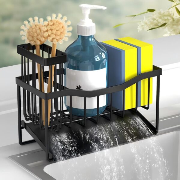 Sink Sponge Holder with Draining Tray